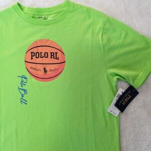 Polo Ralph Lauren Boys Graphic T-Shirt Size XL(18-20) Green/orange